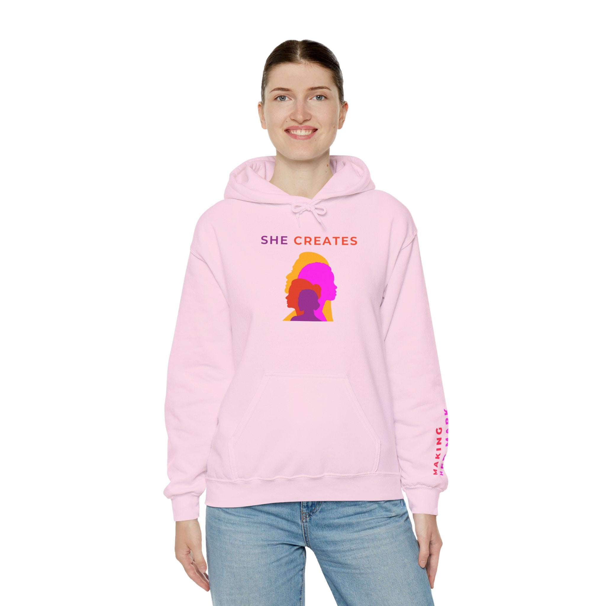 "She Creates" Hoodie with Pockets (Redeem with $200 Donation)