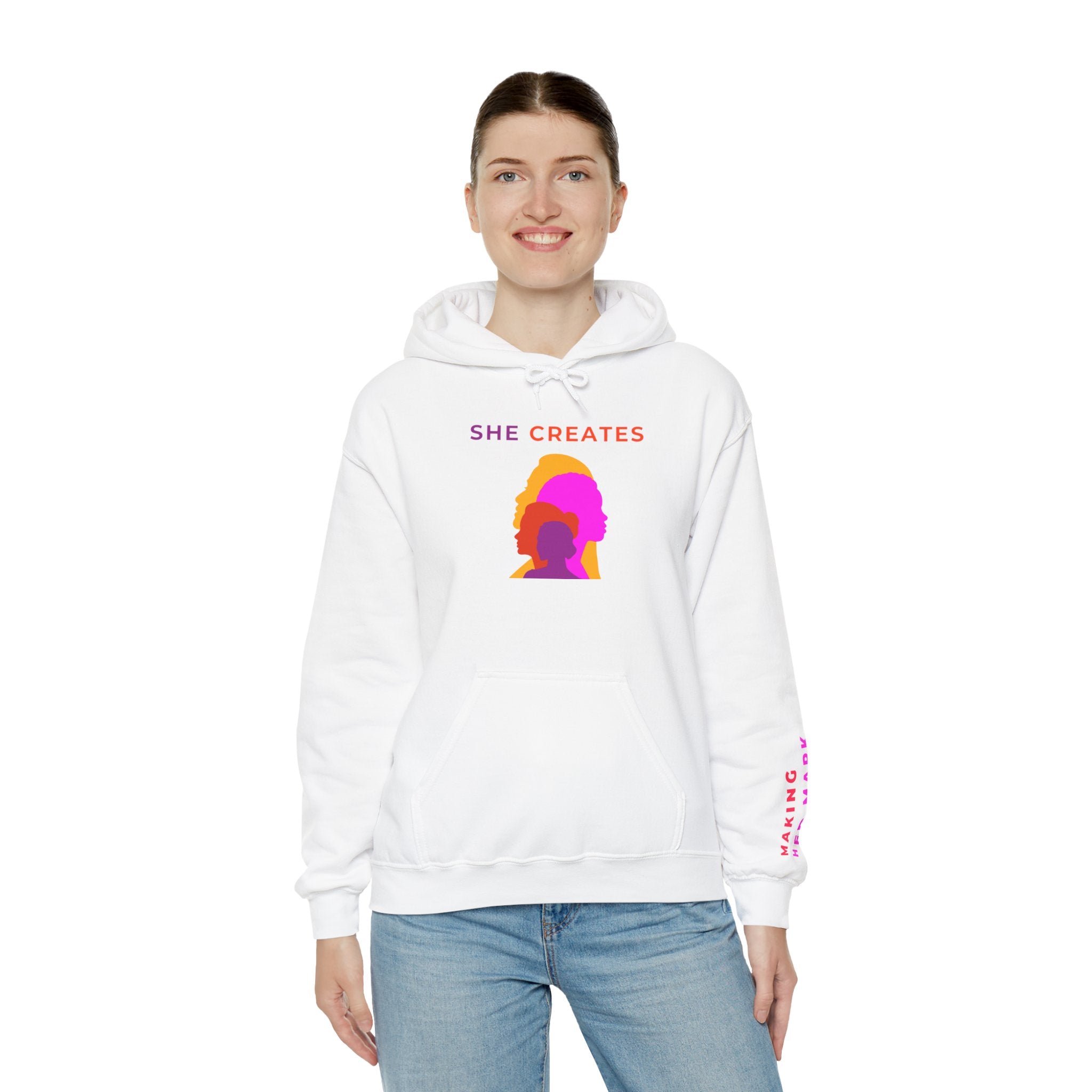 "She Creates" Hoodie with Pockets (Redeem with $200 Donation)
