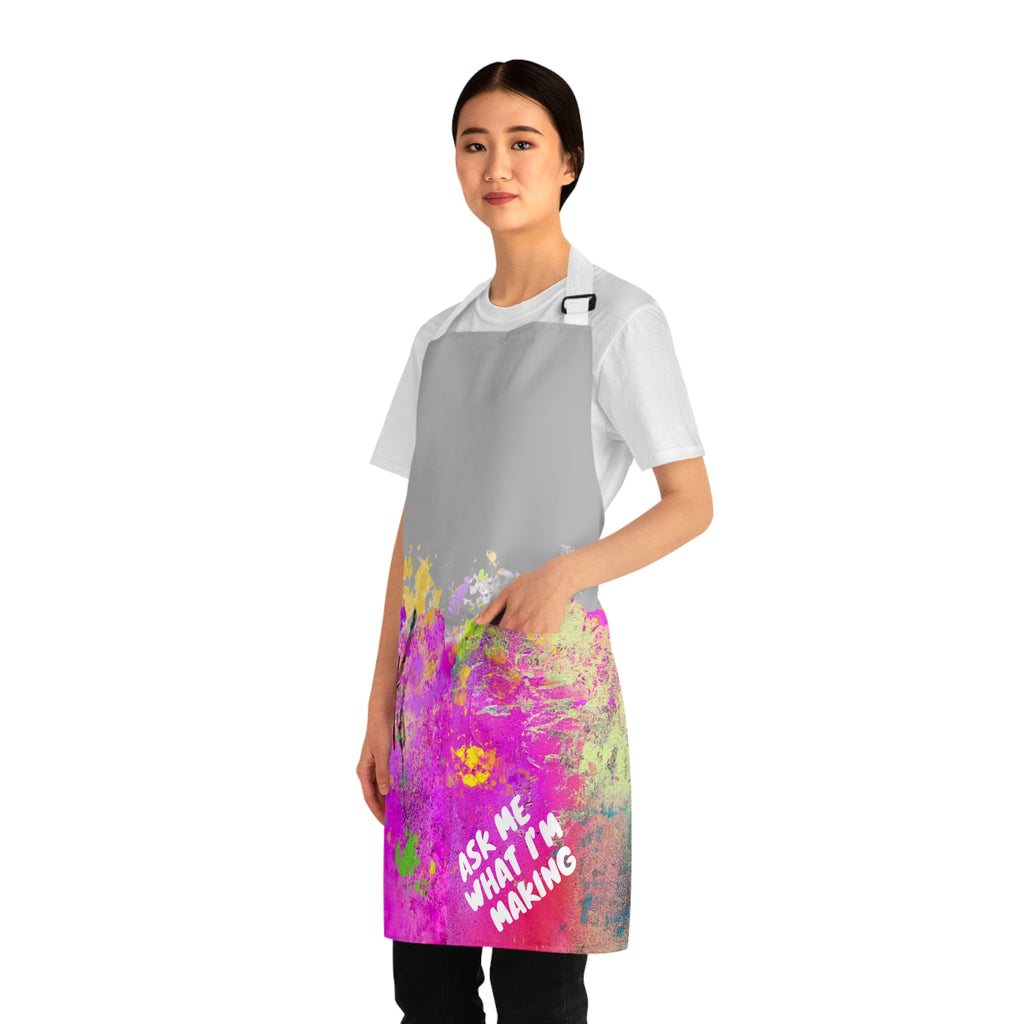 "Ask Me What I'm Making" Original Art Apron (Redeem with $150 Donation)